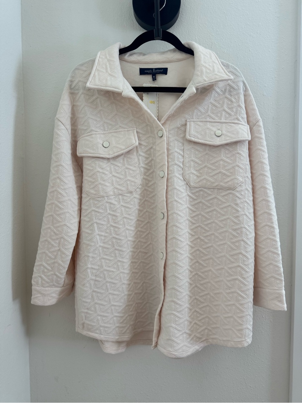 Simply Southern Cream Quilted Utility Shacket